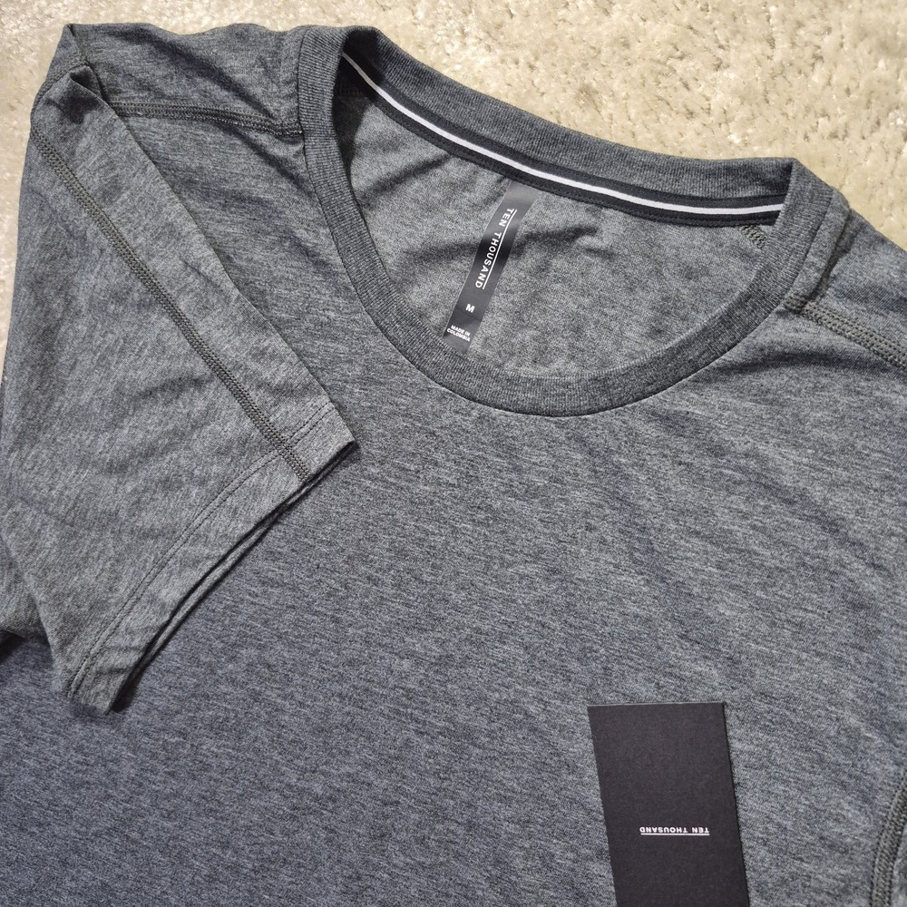 Ten Thousand The Durable T Shirt Mens Medium Gray Jersey Knit Stretch Outdoor